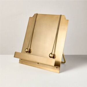 Hearth & Hand Magnolia Brass Cookbook Holder with Weighted Chains